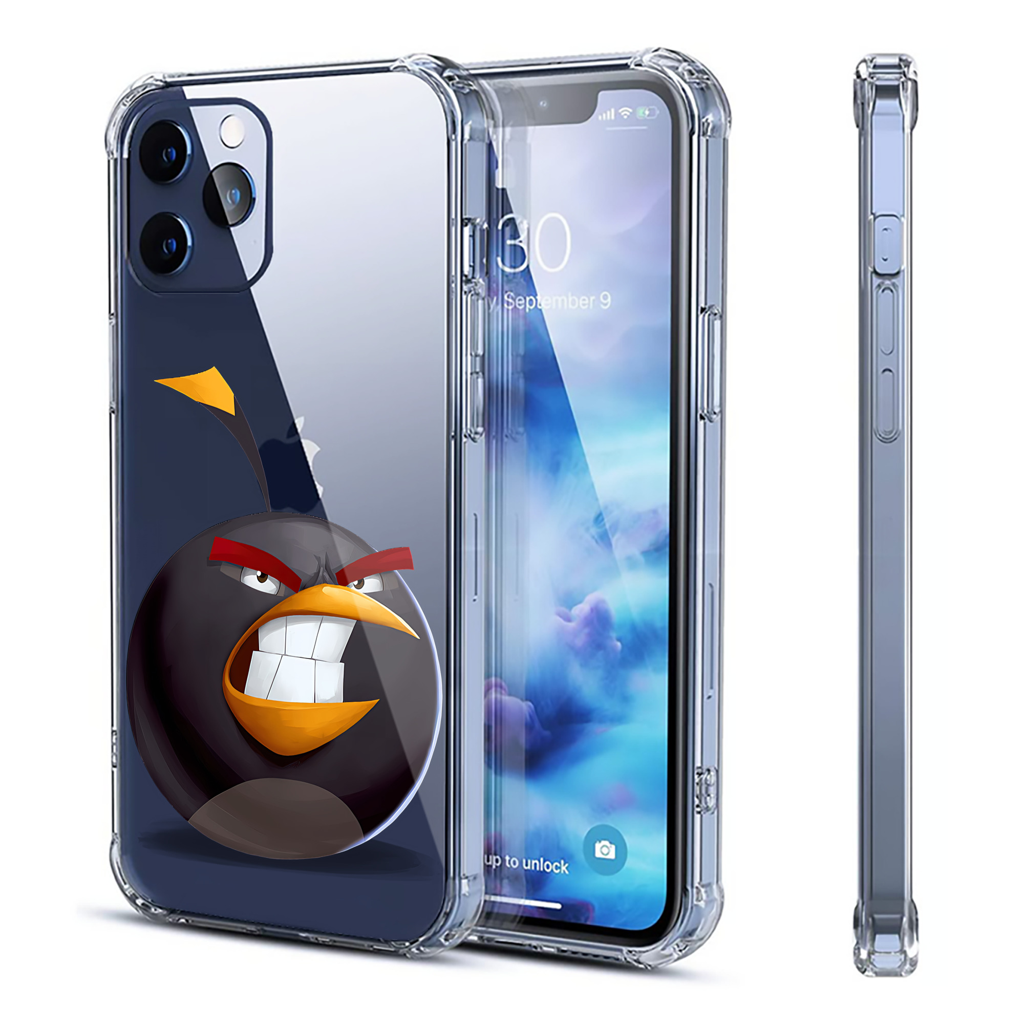 （画像用） Angry Birds アングリーバード 【iPhone 12シリーズ対応】透明スマホケース（クリアソフトケース）